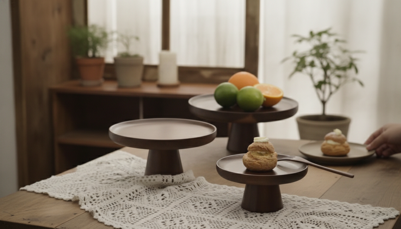 Japanese Solid Wood Cake Tray: Serving, Care & Styling